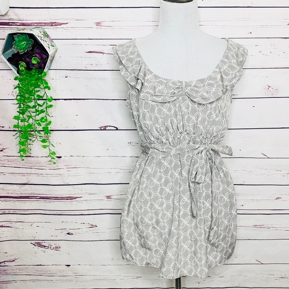 NWT Motherhood Maternity Gray & White Babydoll Top Size Small - Picture 8 of 8